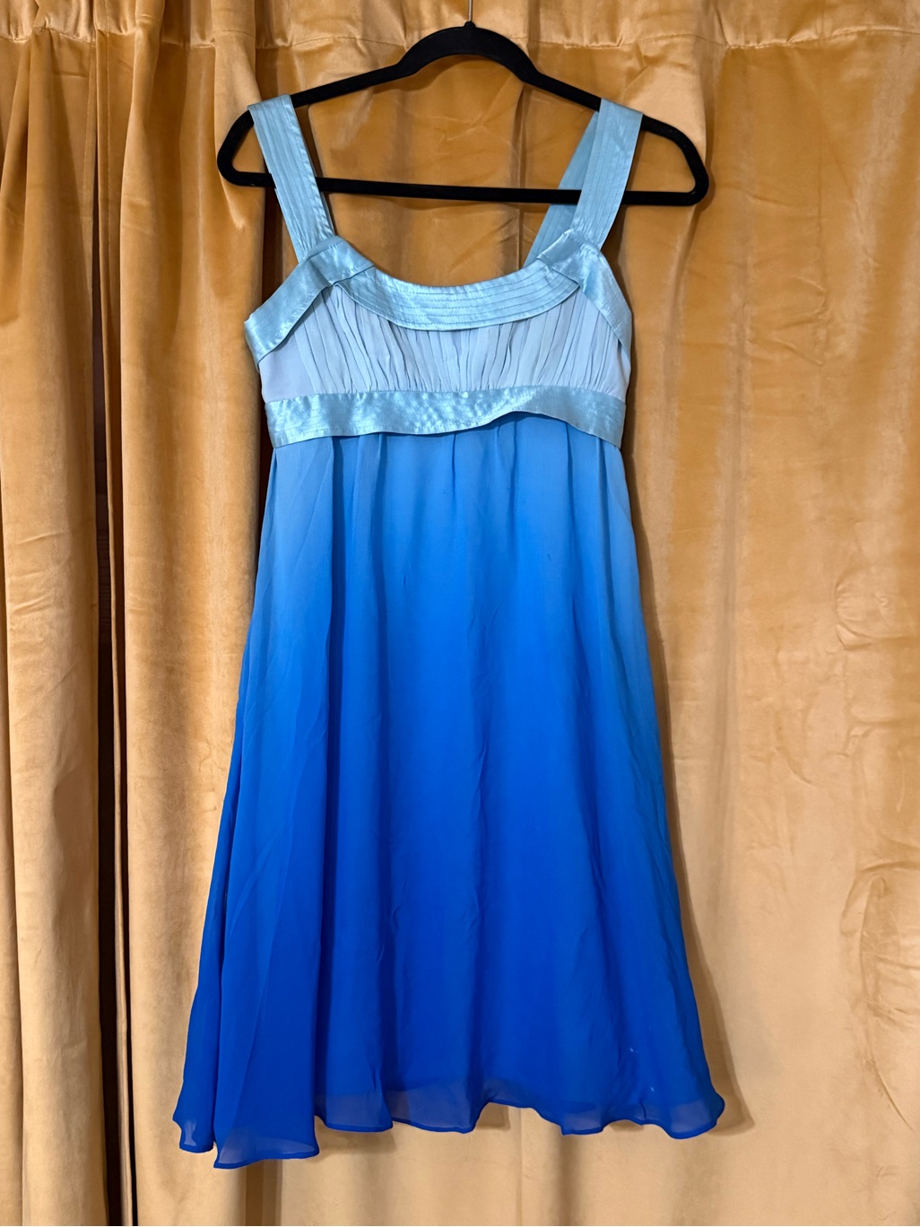 Donna Morgan Y2k Blue Ombre Sleeveless Dress
